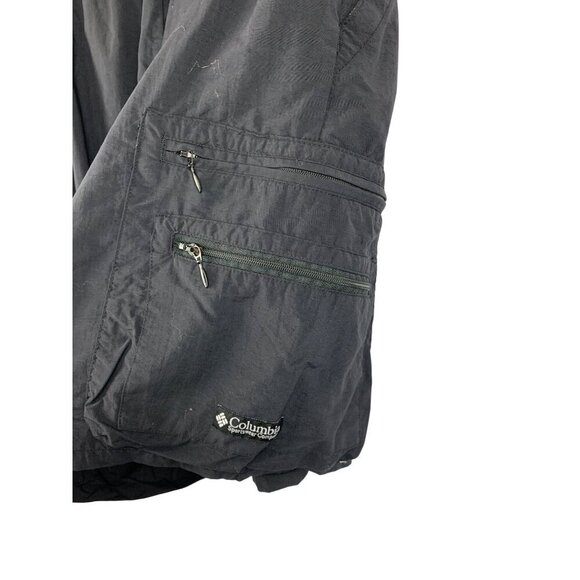 Columbia MenS Black Cargo Hiking Shorts Adjustable Waist Outdoor Performance - Picture 3 of 4